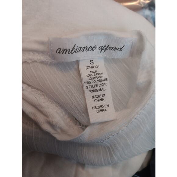 Ambiance Apparel junior girls size small chiffon blouse white, Sheer, NWT - Picture 4 of 5